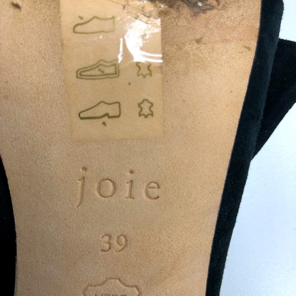 JOIE Caleah Black Suede Mule Heel Sandal Pump - Picture 8 of 10